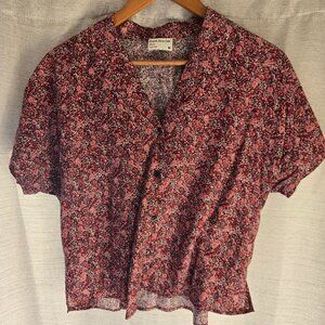 Frank And Oak Ditzy Floral Print Blouse - size Medium
